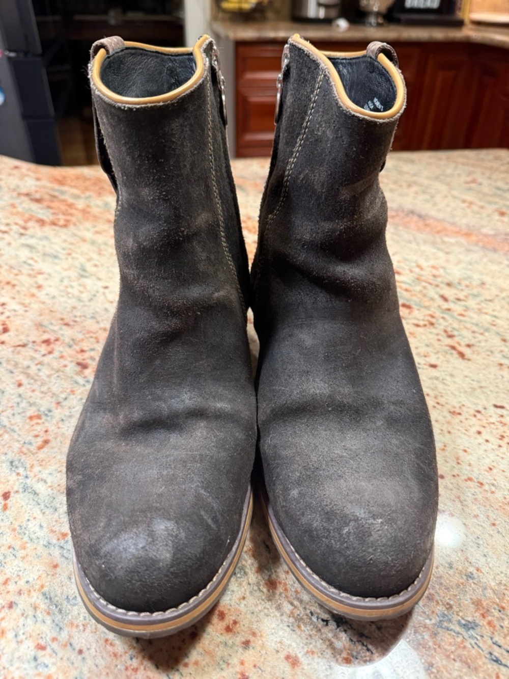 VTG Red Wing Womens 4904 Natasha Boot Size 10B Heritage Brown Suede Block Heel - Picture 4 of 15